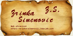 Zrinka Simenović vizit kartica